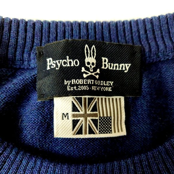 Psycho Bunny 100% Merino Wool Pullover Sweater Women's Size Medium Crew Neck - Picture 4 of 8